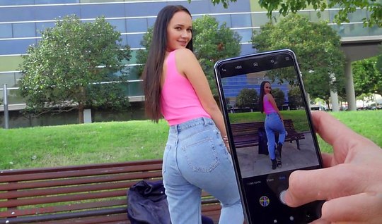 The brunette in public did not refuse pickup and hot fuck with a young man