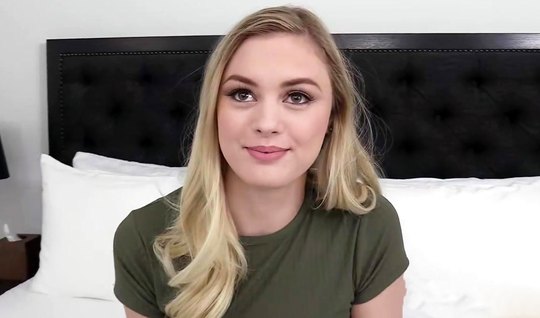 A young blonde at the casting showed the ability to suck dick and fuck on the bed